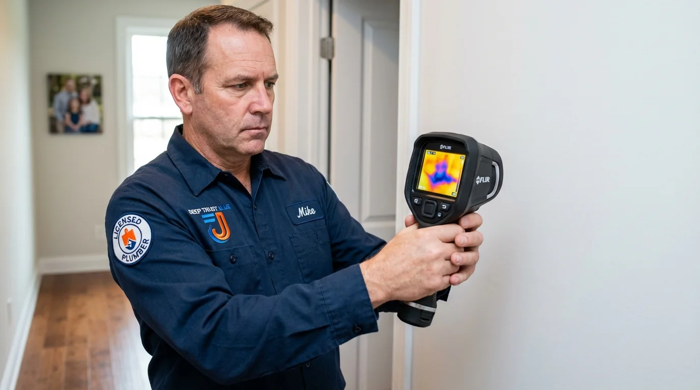 Thermal imaging leak detection by Johns Plumbing LLC in China